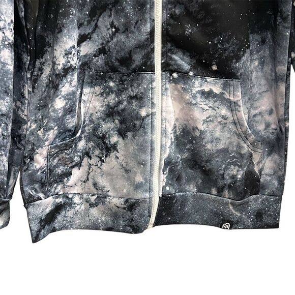 Into the AM Men's Multicolor Space Star Print Pullover Hoodie M - Picture 3 of 16